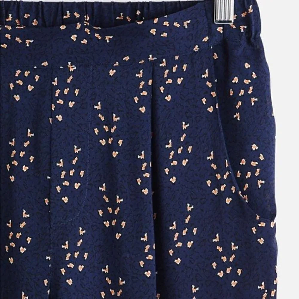 NWT See U Soon Anthropologie Blue Slim Ankle Trouser Pants Office Career Sz 4